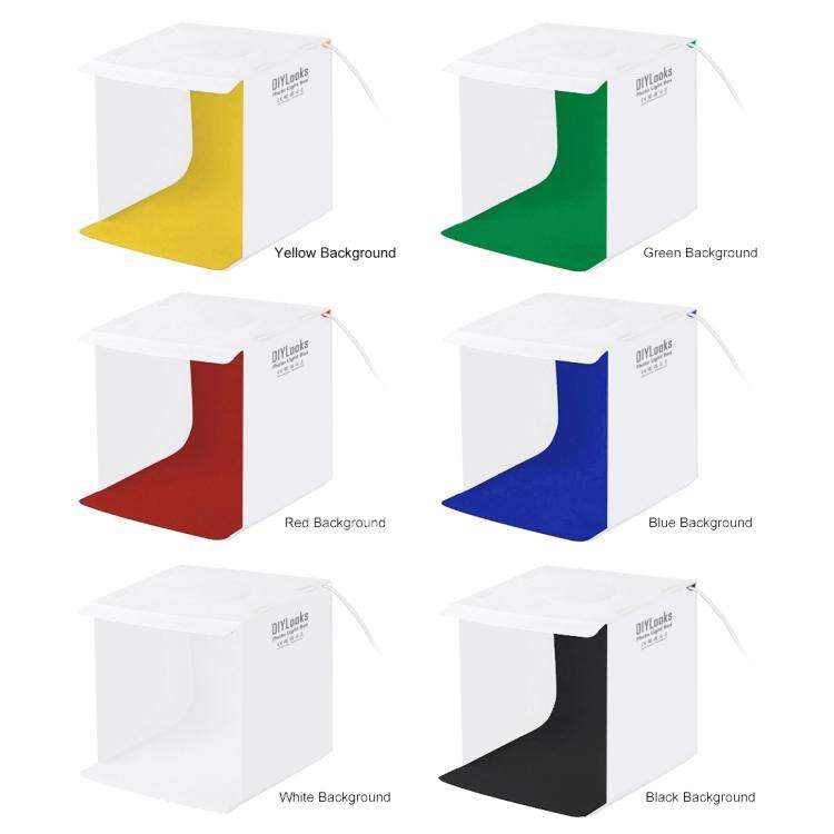 DIYLooks 23cm Ring LED Panel Folding Portable Light Photo Lighting Studio Shooting Tent Box Kit w...