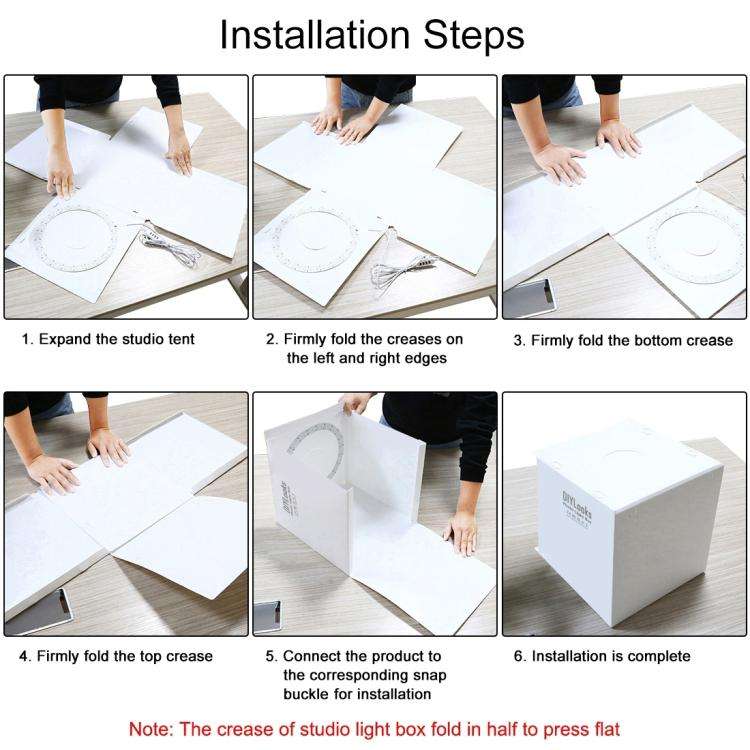 DIYLooks 23cm Ring LED Panel Folding Portable Light Photo Lighting Studio Shooting Tent Box Kit w...