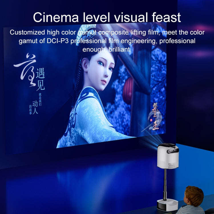 TS-1 1080P Android System HD Convenient Integrated Lift Smart Projector(Grey)