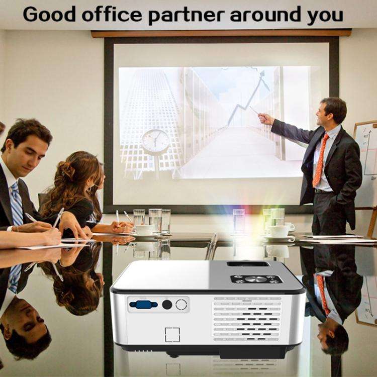 Cheerlux C9 1280x720 720P HD Smart Projector, Support HDMI x 2 / USB x 2 / VGA / AV (Black Grey)