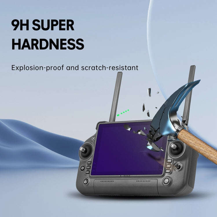 For DJI RC Plus with Screen STARTRC 2pcs Frosted Purple Eye Protection Tempered Glass Film