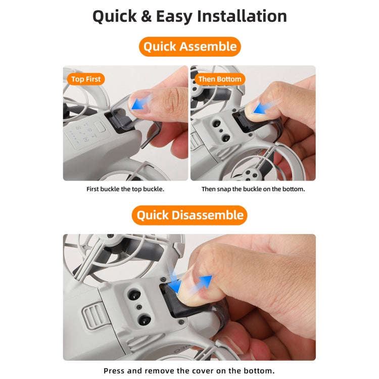 For DJI Neo Sunnylife Integrated Gimbal Protector Camera Lens Cover (Clear Grey)