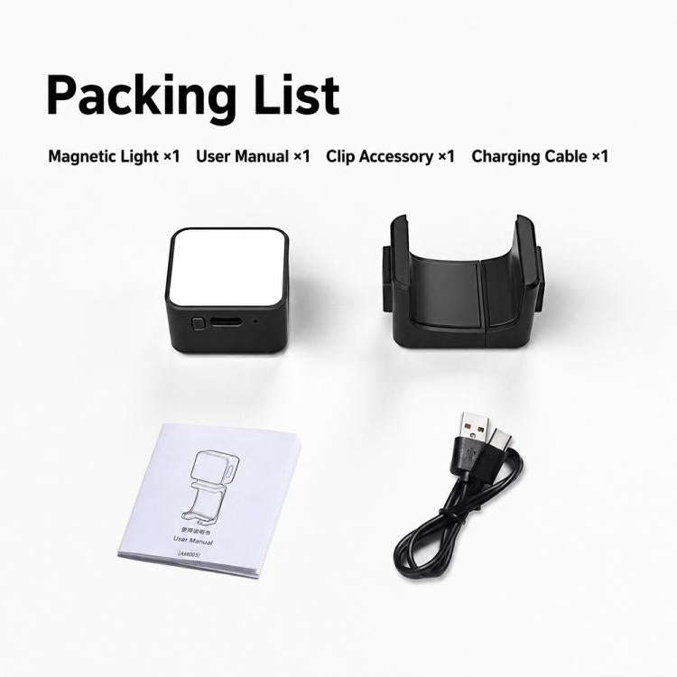 For DJI Osmo Pocket 3 Desiontal Portable Magnetic Fill Light, PM01 Single Light (Black)