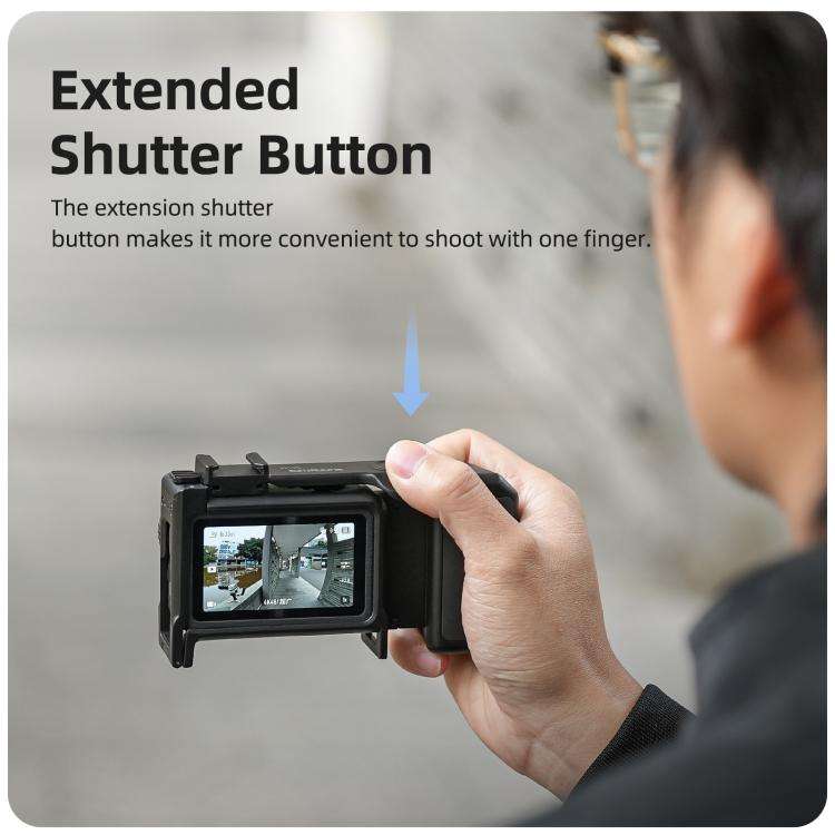 For DJI Osmo Action 6 Sunnylife 2-in-1 Detachable Protective Frame & Street Photography Handle Er...