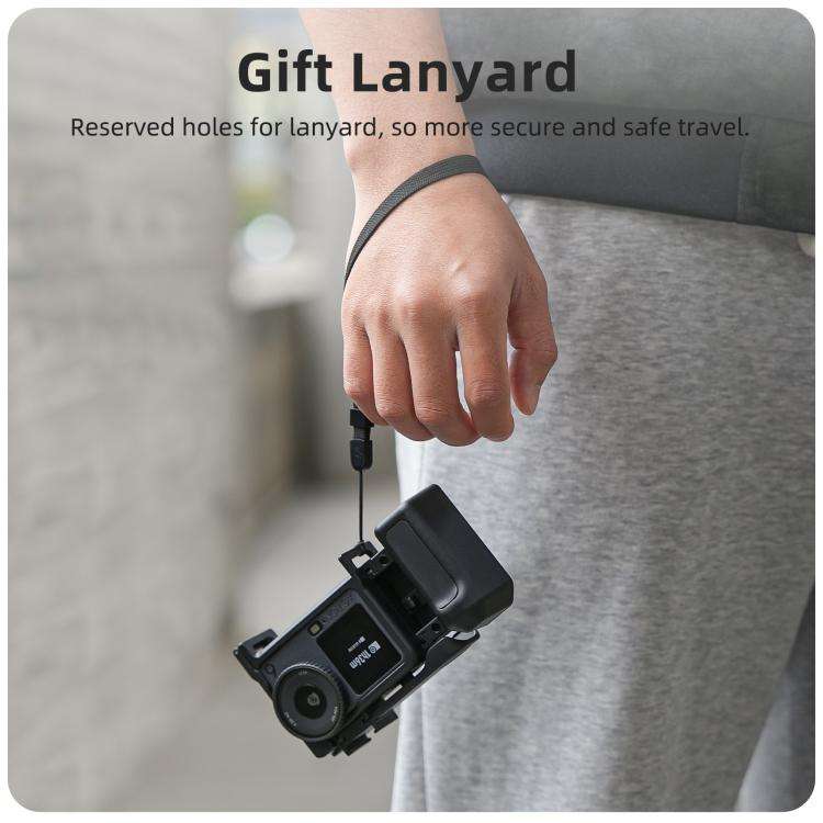 For DJI Osmo Action 6 Sunnylife 2-in-1 Detachable Protective Frame & Street Photography Handle Er...