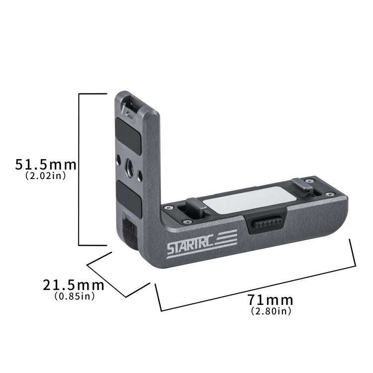 For DJI Osmo Action 5 Pro / 4 / 3 STARTRC L-shaped Magnetic Quick Release Bracket (Black)