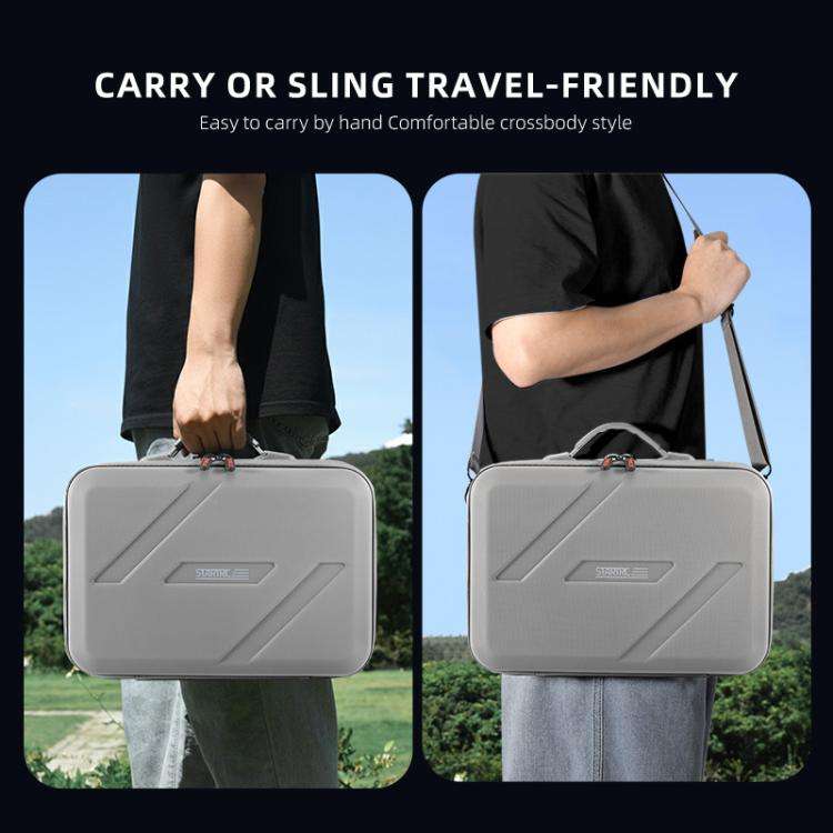 For DJI Mini 5 Pro STARTRC Shoulder PU Storage Bag Handbag (Grey)