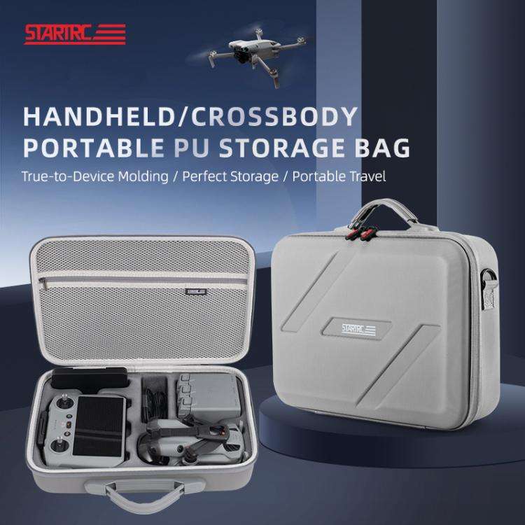 For DJI Mini 5 Pro STARTRC Shoulder PU Storage Bag Handbag (Grey)