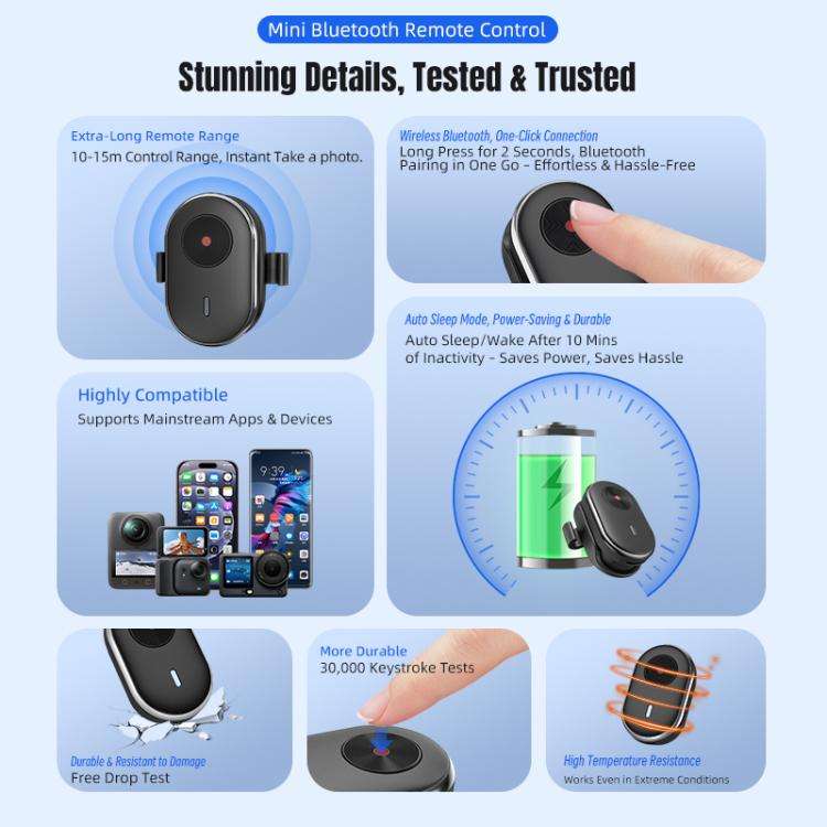 STARTRC Mini Action Camera Wireless Remote Control (Black)
