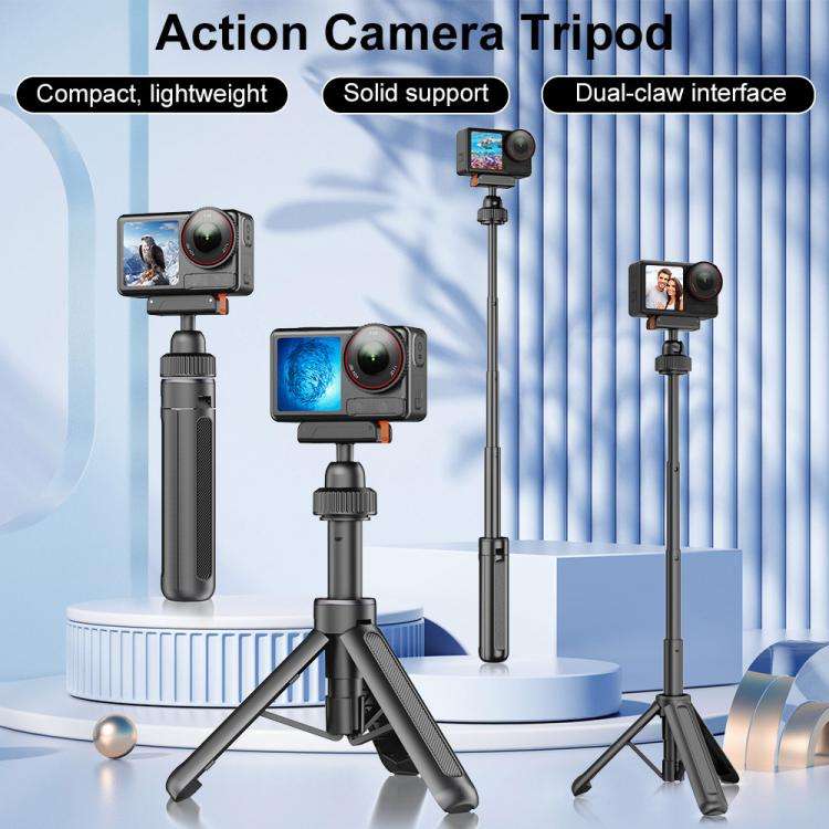 VT-09 Magnetic Handheld Selfie Stick Mini Desktop Telescopic Tripod for DJI Action 6 / 5 Pro / 4 ...