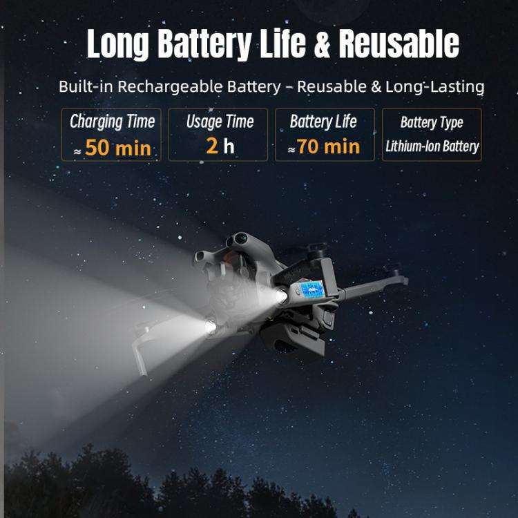 For DJI Mini 5 Pro STARTRC Night Navigation Searchlight LED Flashlight Rechargeable Refill Lighti...