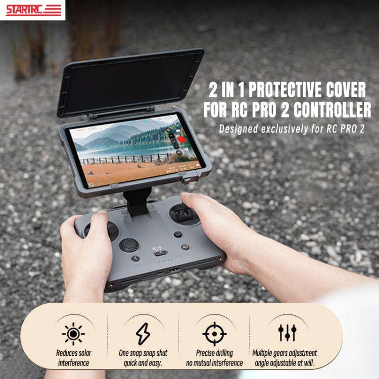 For DJI RC Pro 2 STARTRC Remote Control Sunshade Protection Cover (Grey)