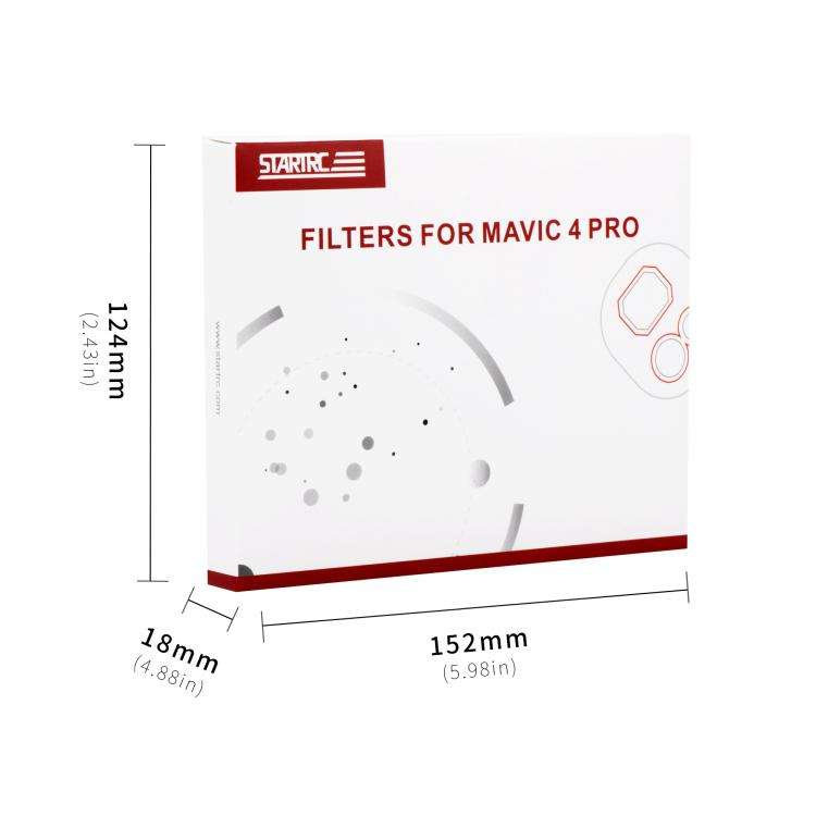 For DJI Mavic 4 Pro STARTRC 4 in 1 ND8 ND16 ND32 ND64 Lens Filter Kit