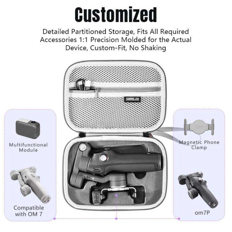 For DJI Osmo Mobile 7 / 7P / 8 STARTRC Portable Body Travel Carrying Bag (Grey)