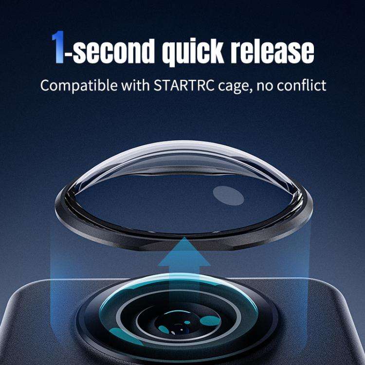 For DJI Osmo 360 / Osmo 360 II STARTRC Lens Guard PC Protective Cover (Black)