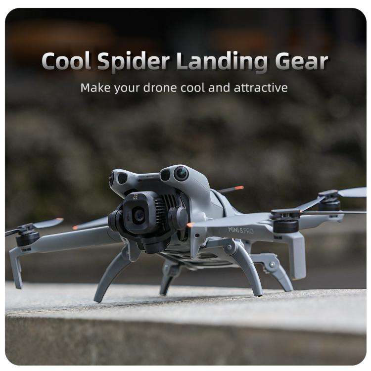 For DJI Mini 5 Pro Sunnylife Landing Gear Heightened Spider Gears Extensions Support Leg Protecto...