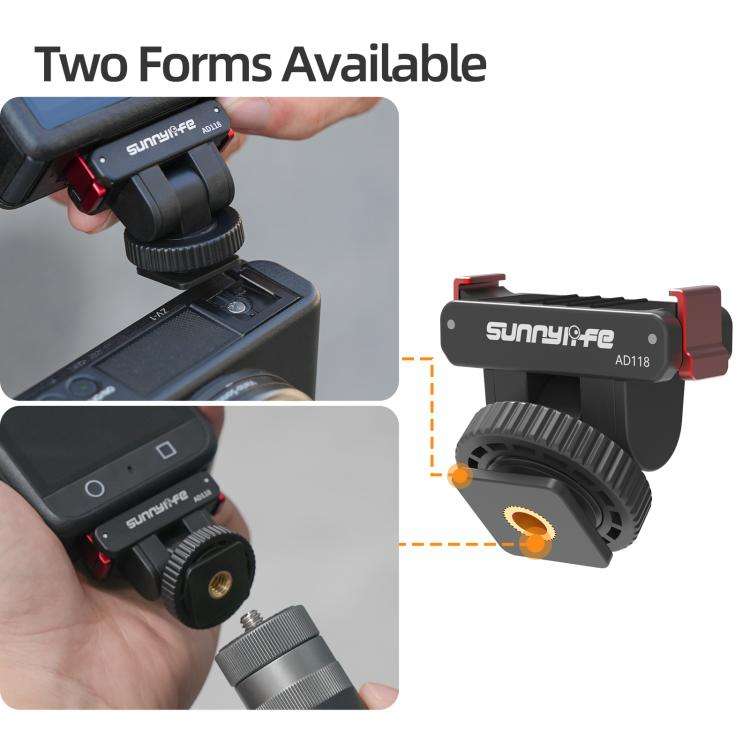 Sunnylife AD118 Sunnylife Cold Shoe Magnetic Quick Release Adapter Mount 1/4 180 Tilt Adjustable ...