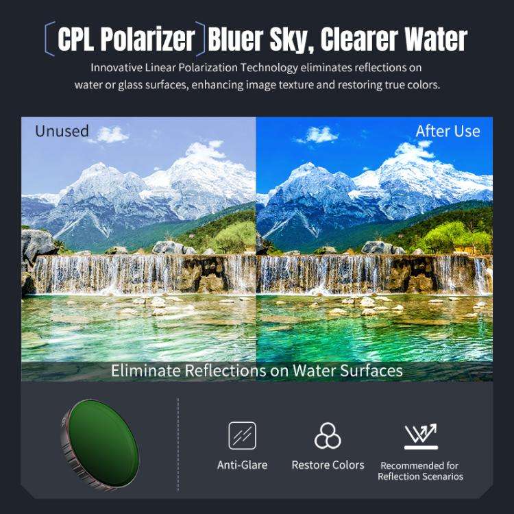 For DJI Osmo Action 6 STARTRC 4 in 1 CPL ND8 ND16 ND32 Camera Lens Filter