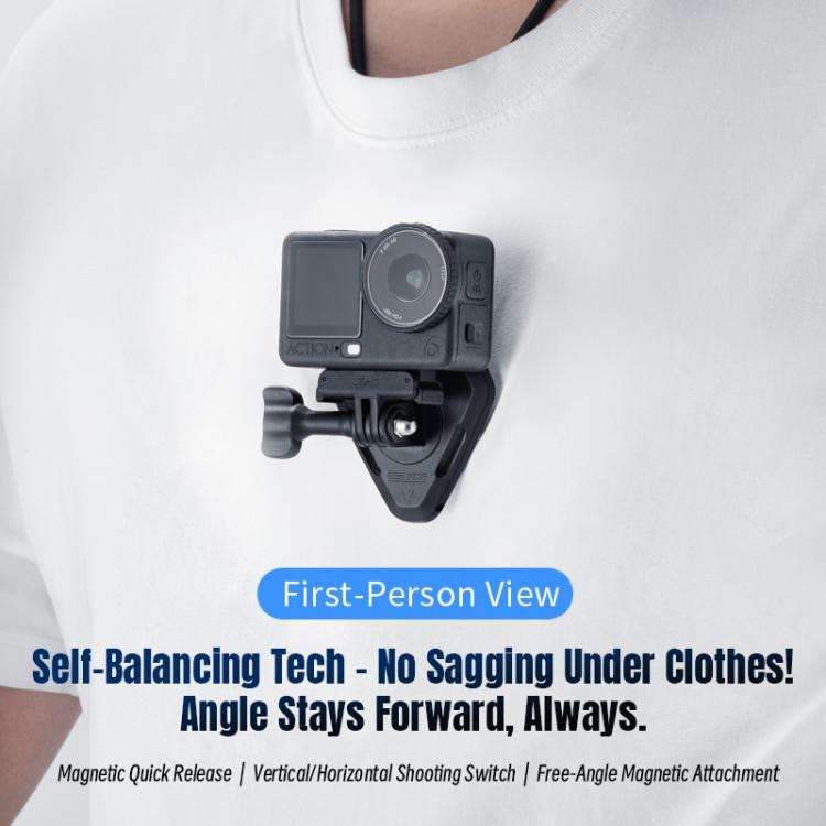 STARTRC Action Camera Magnetic Neck Mount Holder Vlog POV Neck Strap (Black)