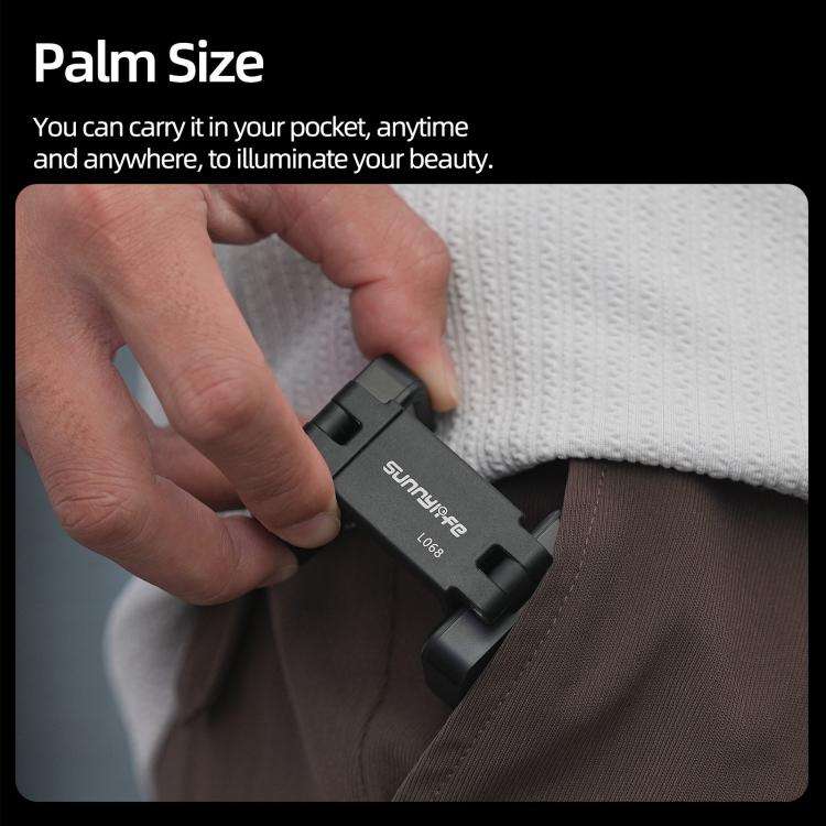 For DJI Osmo Pocket 4 / 3 Sunnylife Adjustable LED Video Light Quick-Release Fill Light Tri-Color...