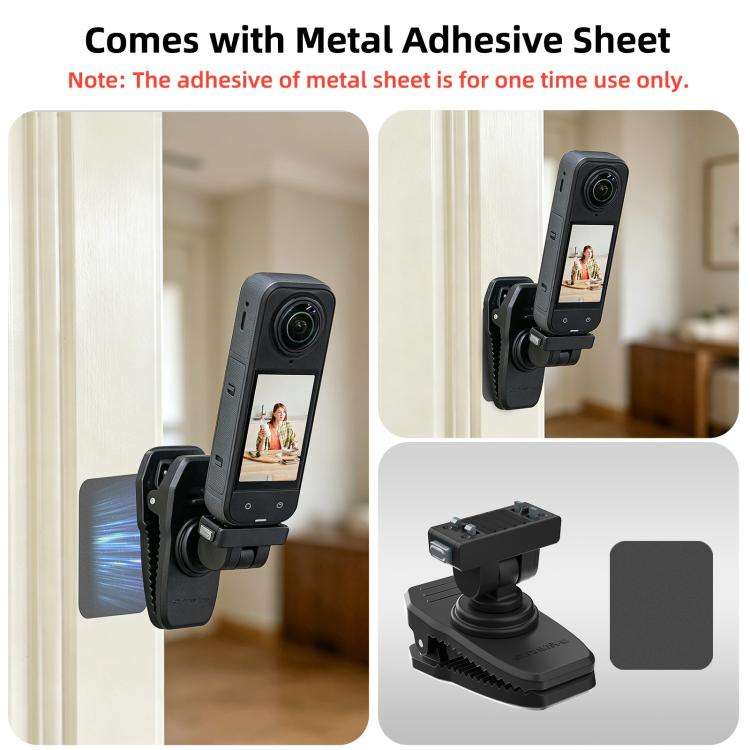 Sunnylife Magnetic Quick-Release Backpack Clip Action Camera Clamp Vertical-Horizontal Mount for ...