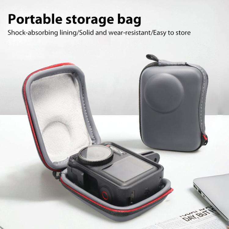 For DJI Osmo Action 5 Pro / 4 / 3 Mini Portable Body PU EVA Storage Bag (Black)