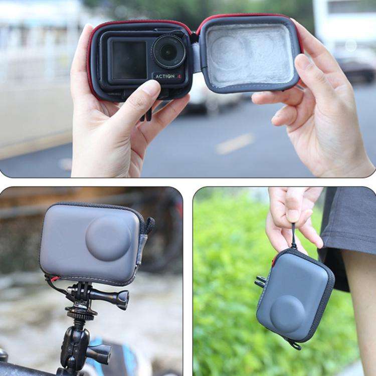 For DJI Osmo Action 5 Pro / 4 / 3 Mini Portable Body PU EVA Storage Bag (Black)