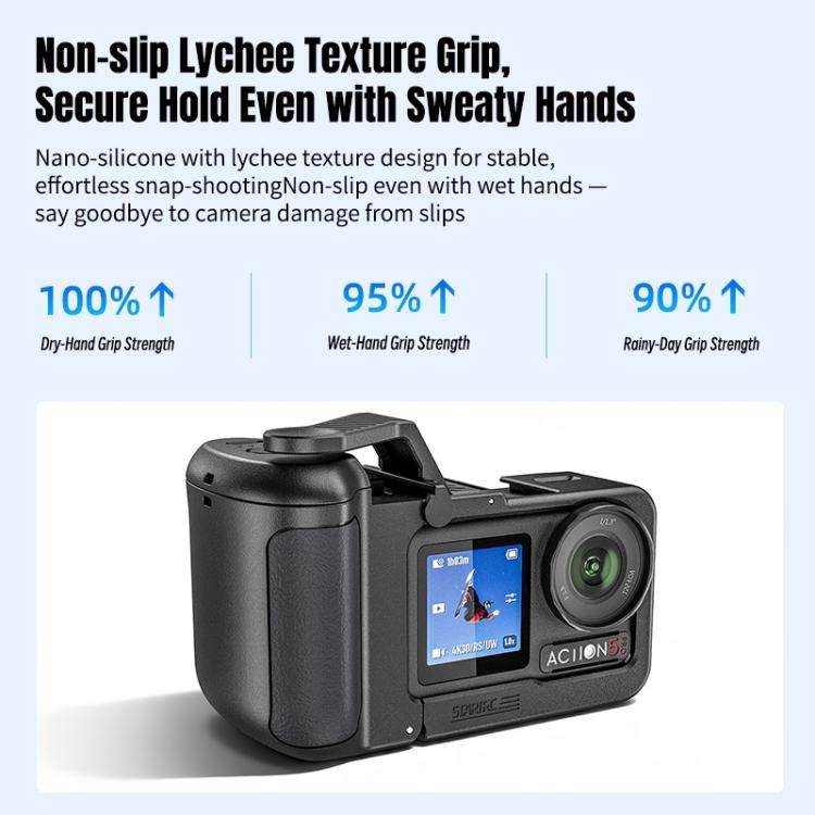 For DJI Osmo Action 5 Pro / 4 / 3 STARTRC 3 in 1 Expansion Power-Grip Street Shooting Handle Cage...