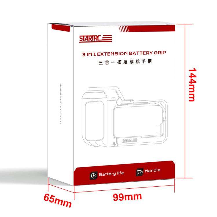 For DJI Osmo Action 5 Pro / 4 / 3 STARTRC 3 in 1 Expansion Power-Grip Street Shooting Handle Cage...