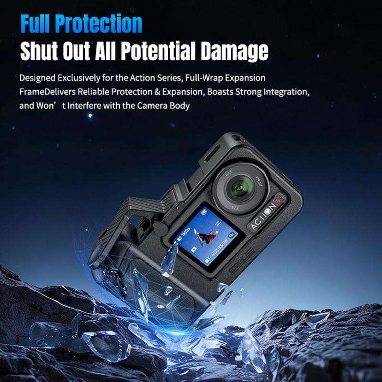 For DJI Osmo Action 5 Pro / 4 / 3 STARTRC 3 in 1 Expansion Power-Grip Street Shooting Handle Cage...