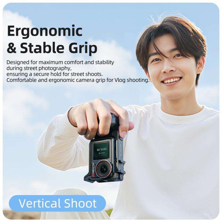 Sunnylife Street Photography Handle Ergonomic Hand Grip Quick Release Shutter Handle For DJI Acti...