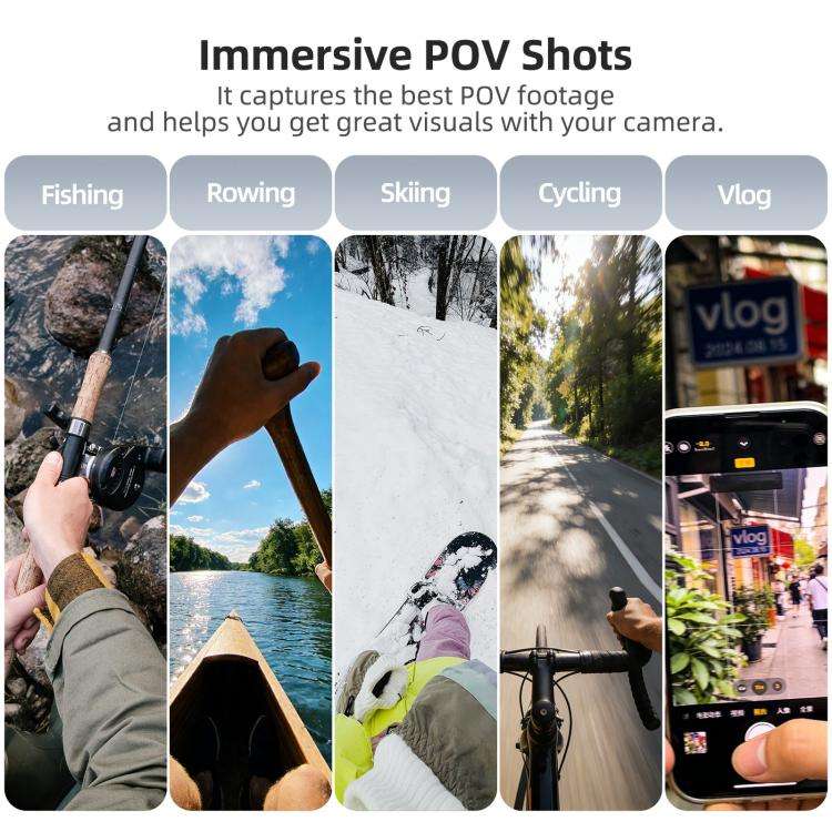 For DJI Osmo Nano / Action 6 Sunnylife Dual-Direction Magnetic Quick-Release Neck Mount Adjustabl...