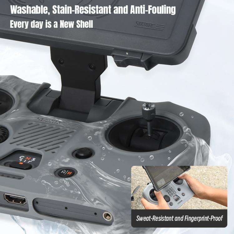 For DJI RC Pro 2 STARTRC Silicone Shockproof Anti-scratch Cover (Grey)