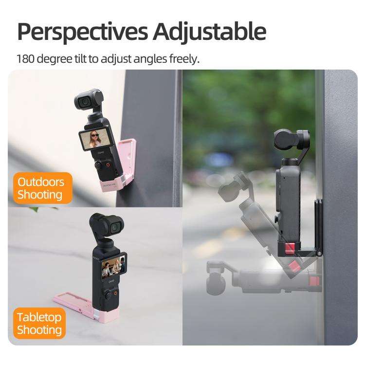 For DJI Osmo Pocket 4P / 4 / 3 Sunnylife Quick-Release Magnetic Mount Tabletop Base Bracket Angle...