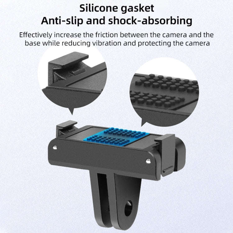 For DJI Osmo Action 5 Pro / 4  / 3 Magnetic Quick Release Base Mount Adapter (Black)