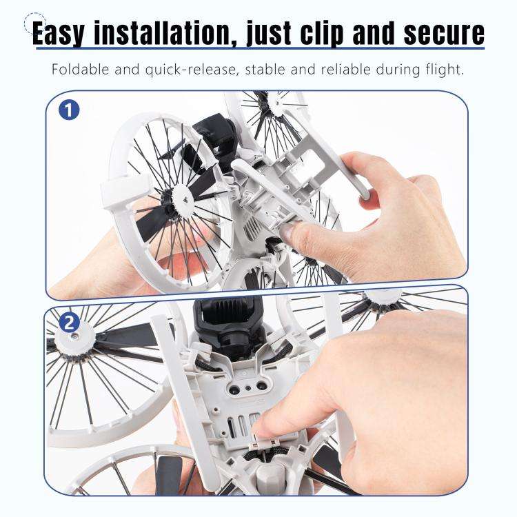 For DJI Flip STARTRC Folding Anti-fall Anti-dirt Heightened Landing Gear Training Rack (Grey)