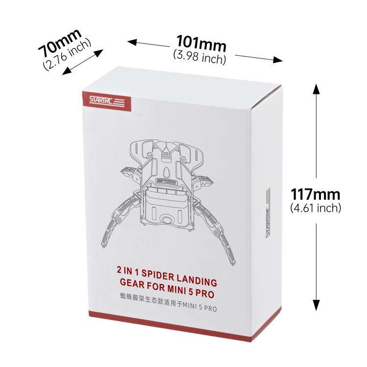 For DJI Mini 5 Pro STARTRC Spider-Leg Heightened Landing Gear Training Rack, Eco-Compatible (Grey)