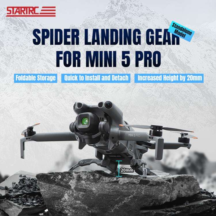 For DJI Mini 5 Pro STARTRC Independent Spider-Leg Heightened Landing Gear Training Rack (Grey)
