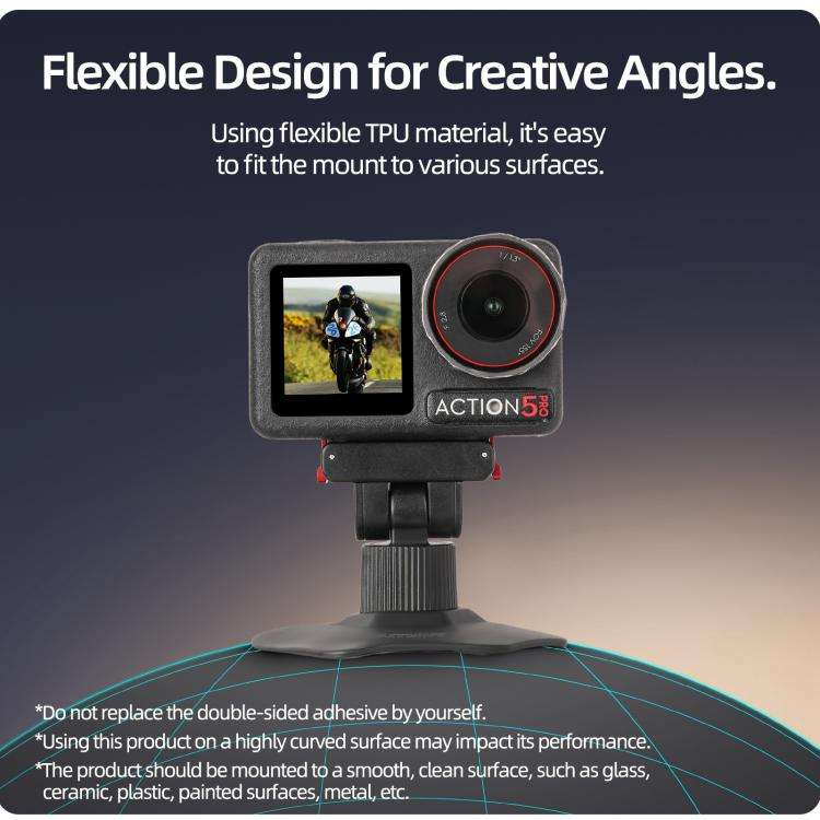 Sunnylife Magnetic Flexible Adhesive Helmet Mount Base Quick-Release Action Camera Holder For DJI...