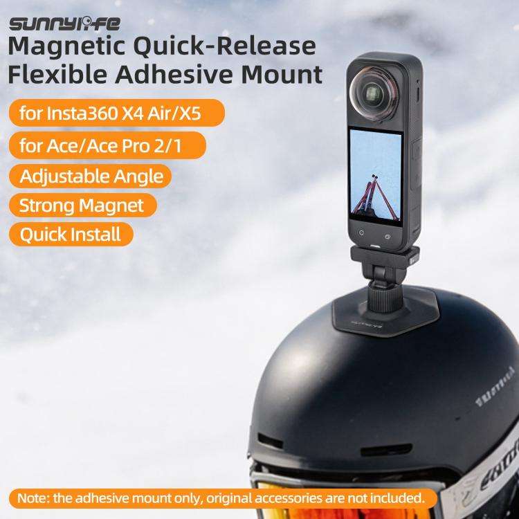 Sunnylife Magnetic Flexible Adhesive Helmet Mount Base Quick-Release Action Camera Holder For Ins...