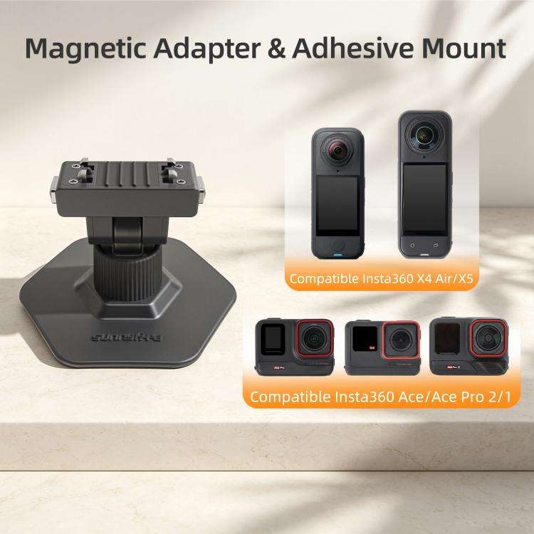Sunnylife Magnetic Flexible Adhesive Helmet Mount Base Quick-Release Action Camera Holder For Ins...
