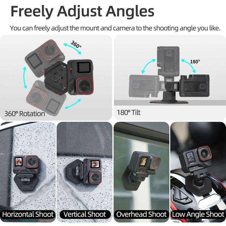 Sunnylife Magnetic Flexible Adhesive Helmet Mount Base Quick-Release Action Camera Holder For Ins...
