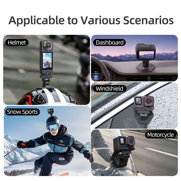 Sunnylife Magnetic Flexible Adhesive Helmet Mount Base Quick-Release Action Camera Holder For Ins...