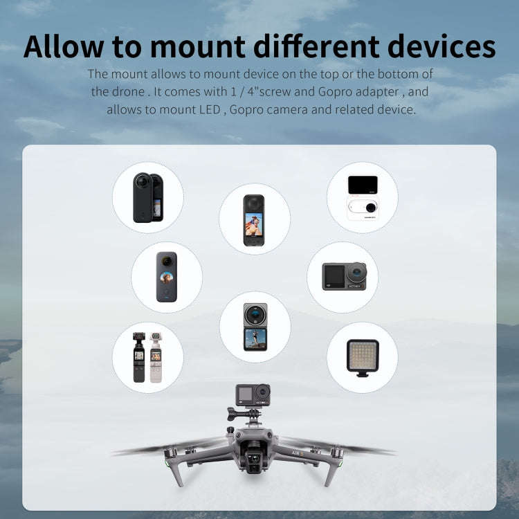 For DJI Air 3 STARTRC Night Navigation Light Speaker Expansion Mount (Grey)