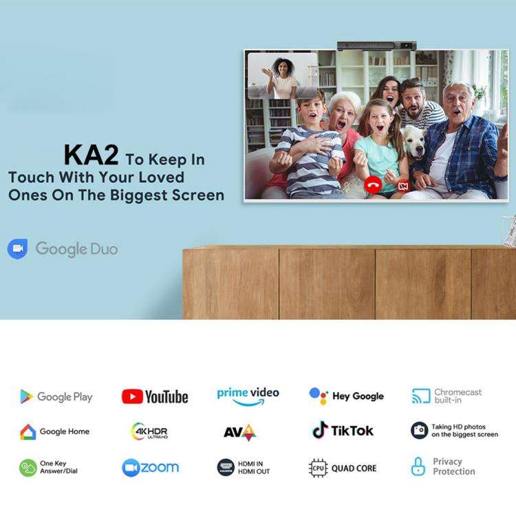 KA2 Video Calling on TV Android 10.0 Smart TV Box with Remote Control, Amlogic S905X4 Quad Core C...