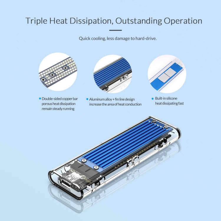 ORICO TCM2-C3 NVMe M.2 SSD Enclosure (10Gbps)(Red)