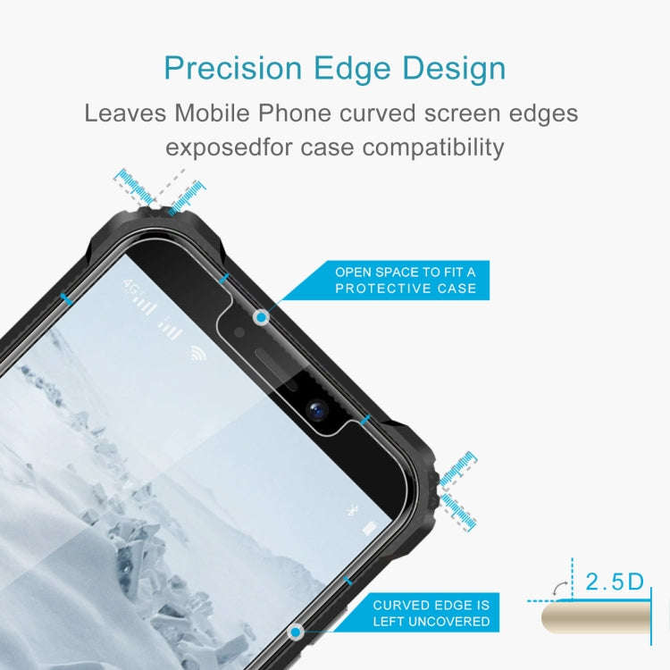 For Oukitel WP5 / WP5 Pro 50 PCS 0.26mm 9H 2.5D Tempered Glass Film