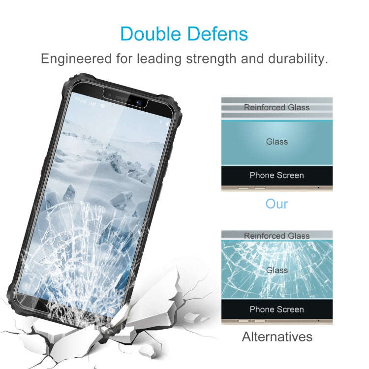 For Oukitel WP5 / WP5 Pro 50 PCS 0.26mm 9H 2.5D Tempered Glass Film