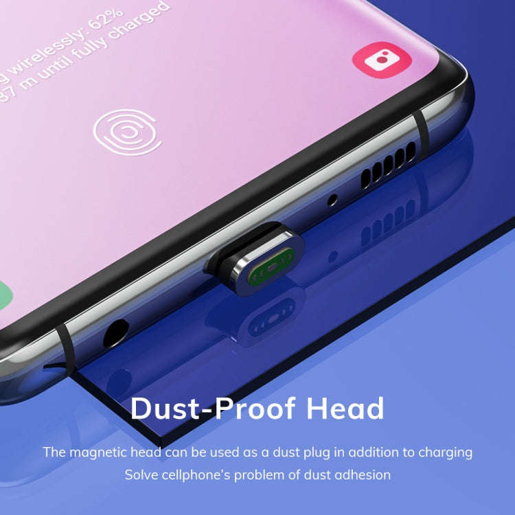 TOPK AM63 1m USB to 8 Pin + USB-C / Type-C + Micro USB 3 in 1 Flat Magnetic Metal Connector Nylon...