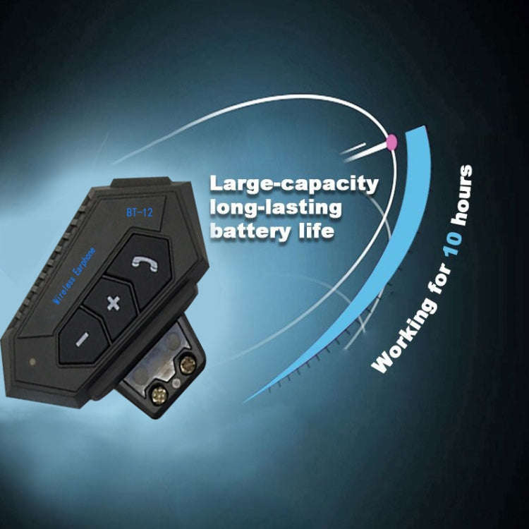 BT12 Motorcycle Helmet Bluetooth Headset Motorcycle Intercom Bluetooth Headset